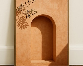 Mediterranean Wall Art | Boho Home Decor Poster | Minimalist Archway Print | Modern Neutral Art
