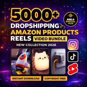 5000+ högkvalitativa dropshipping- och Amazon-produktrullar – Säljklara, trendiga produktvideor för Etsy-säljare, öka din försäljning