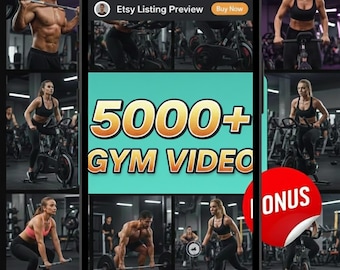 Paquete de más de 5000 videos de gimnasio y fitness / Motivación para entrenar (Descarga digital)