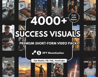 Paquete de más de 4300 videos motivacionales, PLR, MRR y contenido viral inspirador (descarga digital)
