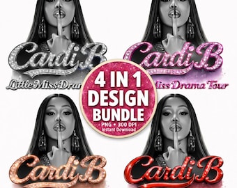 Cardi B Little Miss Drama Tour PNG, Diseño de camiseta de gira de rapero, Gráfico de camiseta para fanático de la música, Sublimación PNG de estilo famoso, Descarga digital