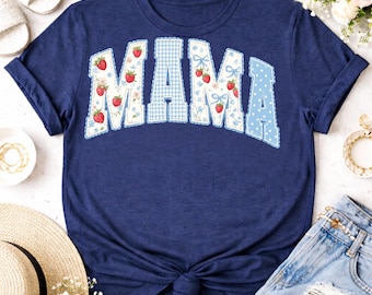 Mamá Cereza Png, Diseño de Mamá con Encaje Delicado, Arte de Garabato Femenino de la Abuela Millenial, Camisa de Mamá Floral Preppy, Descarga de Sublimación de Mamá de Moda