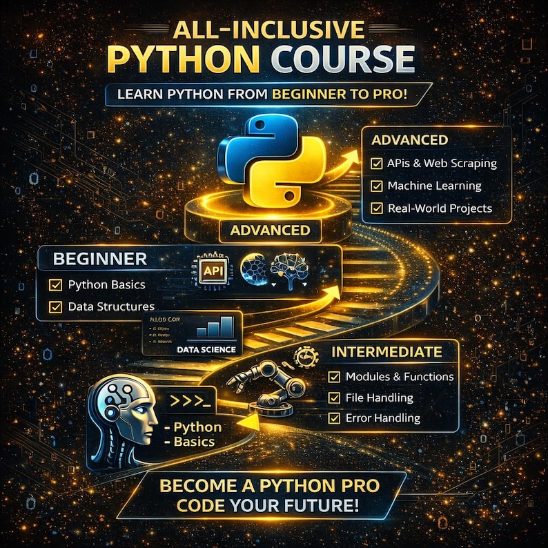 Learn To Code Now  Digital Download  Tech Skills 2026  Coding With Python