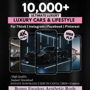 10000+ Viral Luxury Rich Lifestyle Videos Reels, Cars, Yacht, Plane, Millionaire, TikTok, Instagram, YouTube, Digital Marketing, MRR, PLR