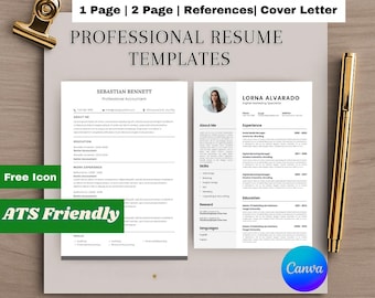 Plantilla de CV compatible con ATS: CV minimalista moderno + carta de presentación