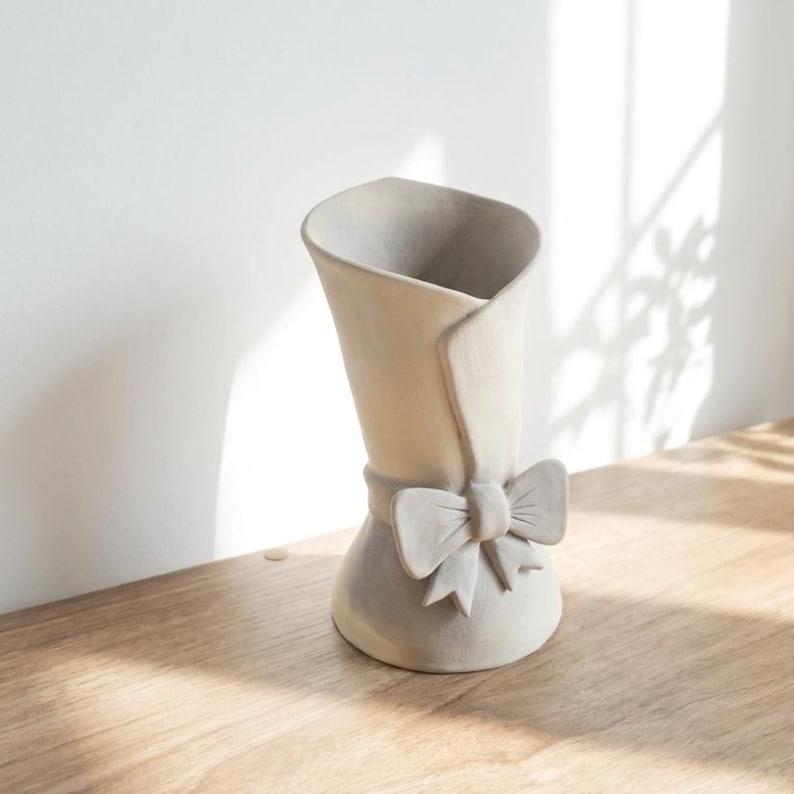 Ceramic Bouquet Vase Slab Building Template, Handbuilding Pottery ...