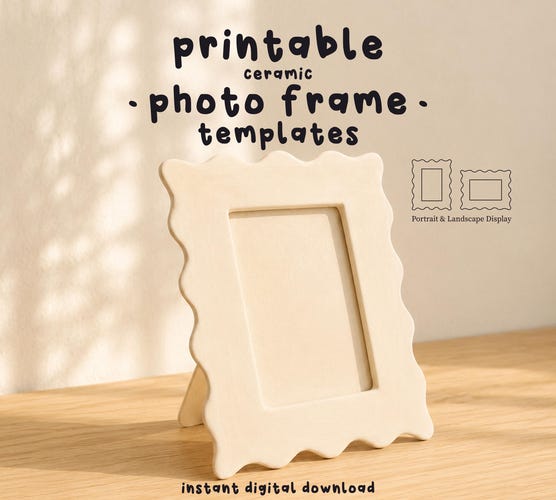 Wavy Ceramic Photo Frame Template — Scalloped Pottery Clay Handbuilding Tool
