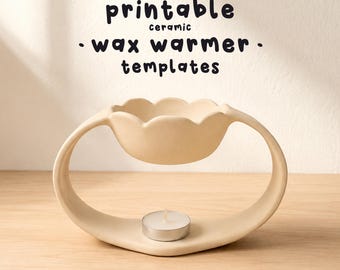 Modèles de chauffe-cire en céramique pour la construction de dalles, modèle de poterie PDF, brûleur de cire fondue bricolage