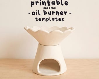Modèle PDF de brûleur à mazout en céramique, modèle de construction de dalles de poterie bricolage, téléchargement immédiat
