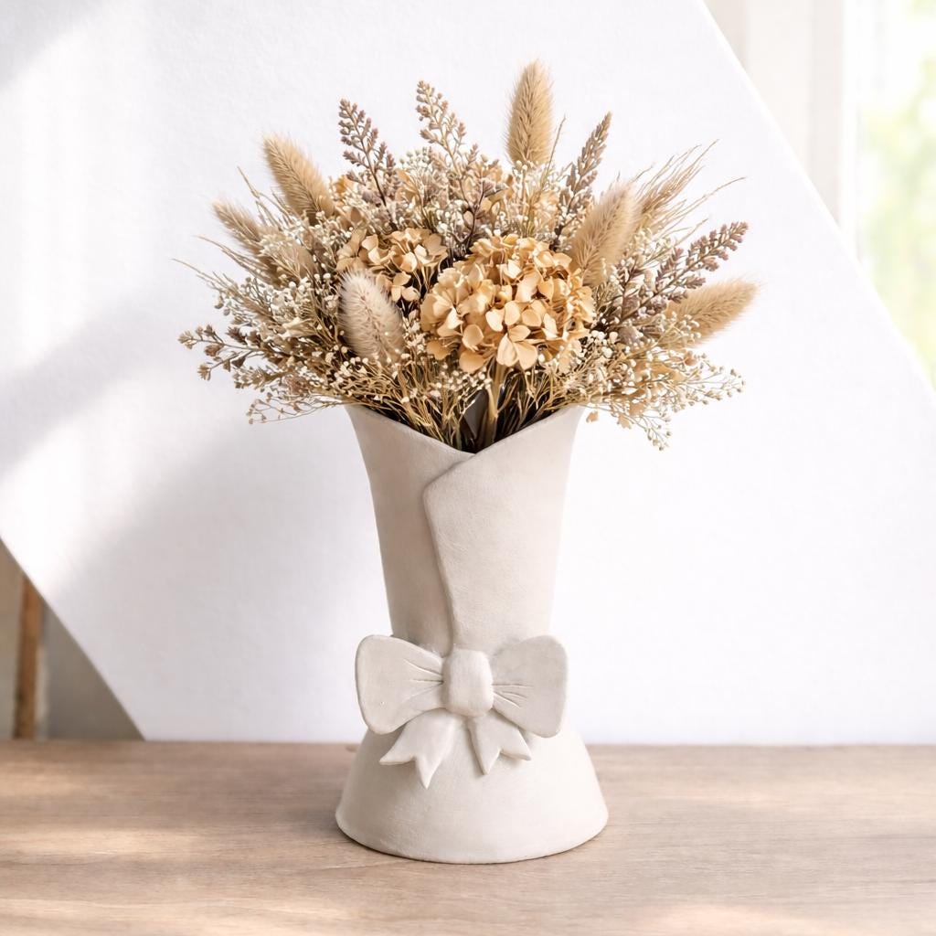 Ceramic Bouquet Vase Slab Building Template, Handbuilding Pottery ...