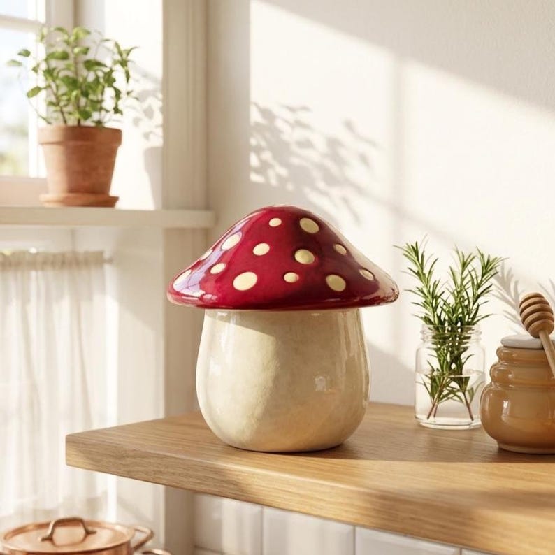 Mushroom Jar Ceramic Template, Pottery Slab Building Pattern, Printable PDF Handbuilding Guide image 3