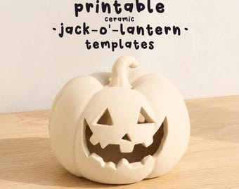 Gabarit de poterie Jack O'Lantern, modèle de construction de plaque de citrouille d'Halloween