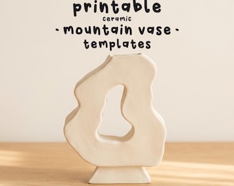 Modèle de vase de montagne en céramique, modèle de poterie de construction de dalles (téléchargement numérique)
