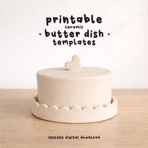 Ceramic Butter Dish Template PDF, Pottery Slab Building Guide & Instructions, Digital Download
