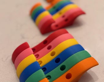 Kleurrijke plastic kapstokhaken – set van 6 of 8 haken
