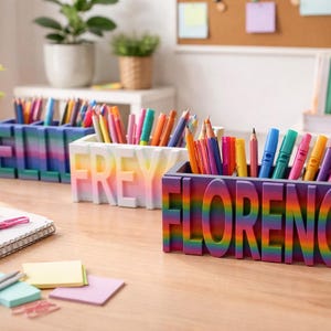 Personalised Pencil Pot | Pen Holder | Multicolour Desk Organiser