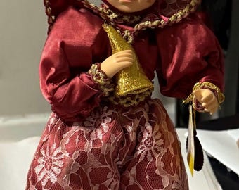Set of Brinn's 1988 Calendar Clown Dolls – January & December, 2 Collectible Figurines