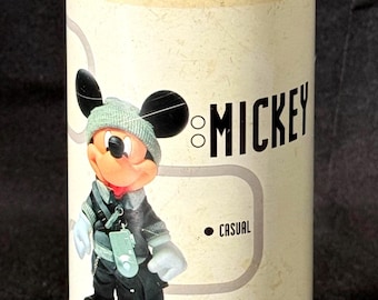 Vintage Disney Mickey Mouse Thermos Edelstahl Thermoskanne Nr. 1928 Lässige Mickey 1990er Jahre Reise Flasche Retro Sammlerstück