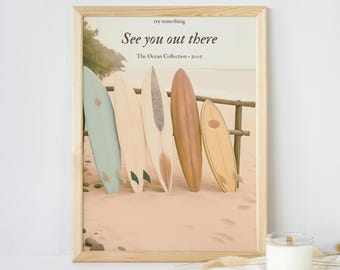Coastal Wall Art | Vintage Beach Aesthetic Poster | Ocean Collection Digital Download