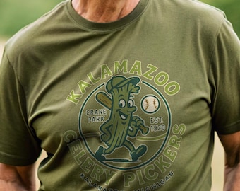 Kalamazoo Celery Pickers T-Shirt, Vintage Minor League Baseball Tee