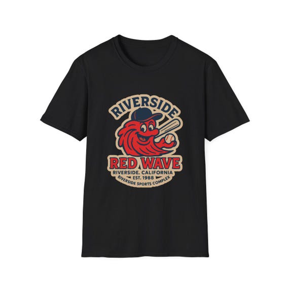 Riverside Red Wave Defunct Minor League Baseball T Shirt Riverside
