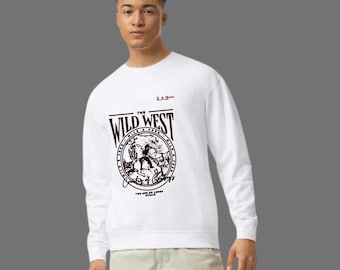 Felpa girocollo western da donna, pullover con grafica vintage da cowboy, regalo per concerti country in stile rodeo retrò