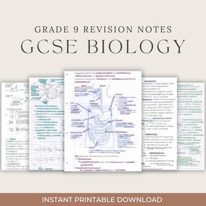 Notas de revisión completa de Biología GCSE de grado 9
