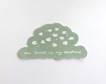 The Lord Is My Shepherd Sticker | Psalm 23 Bible Verse | Christian Sticker