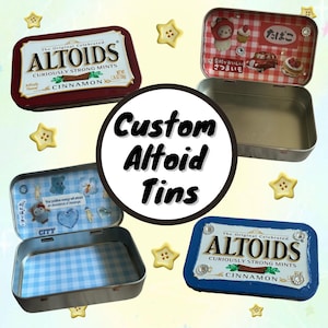 Custom Altoid Tin, Altoid Wallet, Altoid Mini Pocket, Small Storage Container, Metal Hinged Container, Stash Box, Handmade Gift, Aesthetic