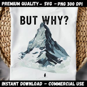 Maar waarom pinguïn png, nihilistische pinguïn png, nihilistische pinguïn T-shirt, digitale download afbeelding 1