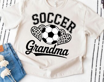 Soccer Grandma Leopard Heart Design, Svg and Png Files for Cricut Digital (Digital Download)