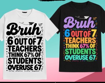 Funny Teacher Bruh Quote Design: PNG SVG Digital Download