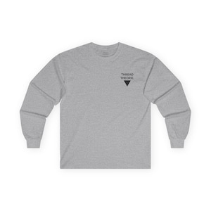THREAD THEORIE. Long Sleeve Tee, Soft Cotton Shirt, Comfortable Unisex Top, Gender Neutral Fashion, Classic Long Sleeve T-Shirt