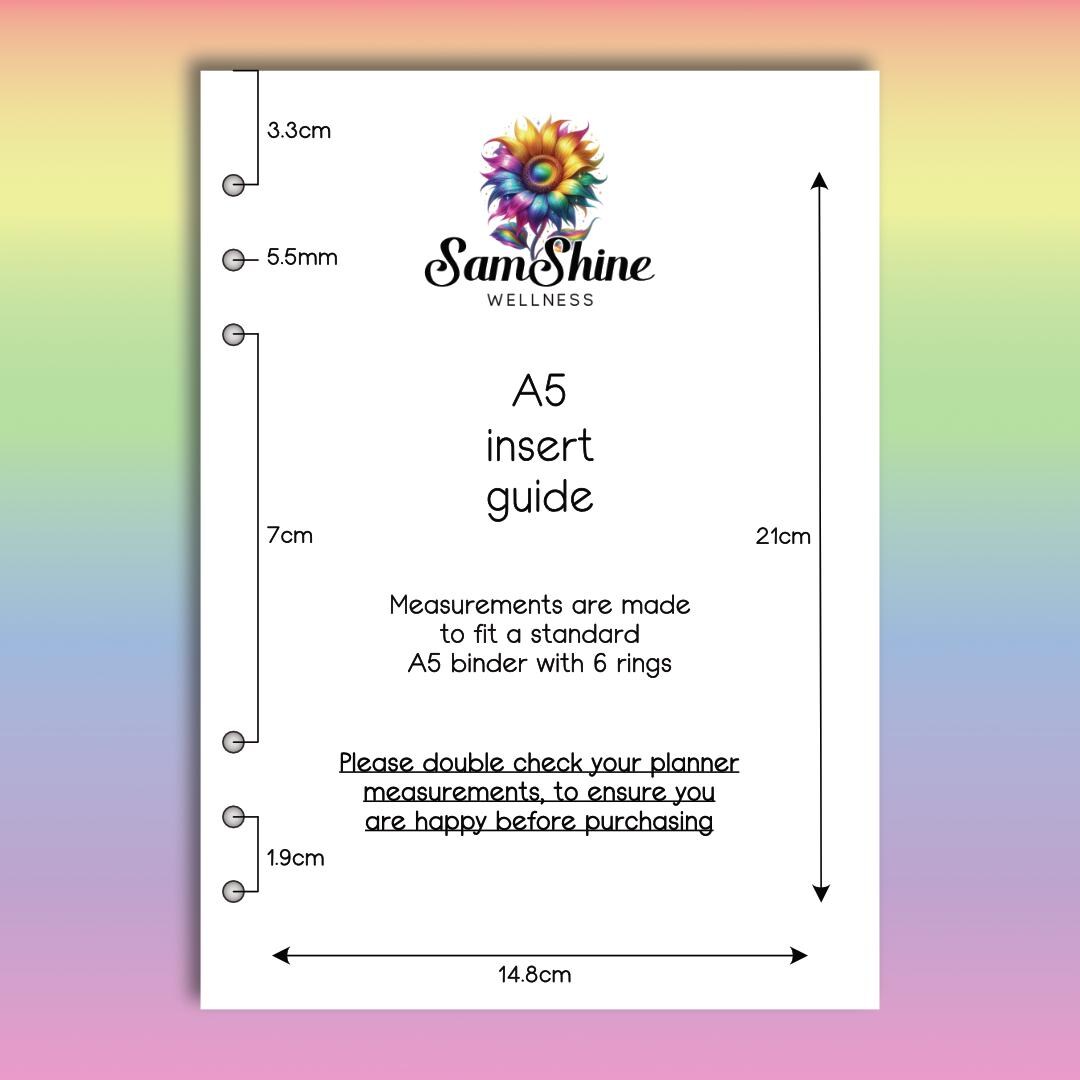 A5 Lined Paper Inserts | Rainbow Border | Filofax Compatible - Etsy UK