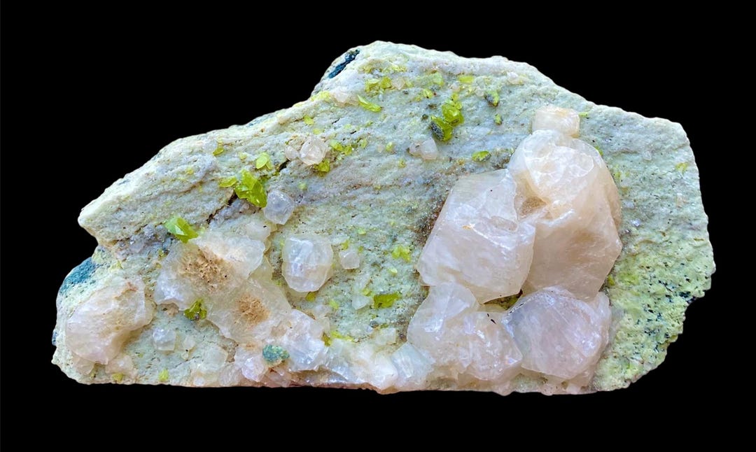 Rare Green Sphene Tantalite Pyrite Albite Specimen (1105 Carats ...