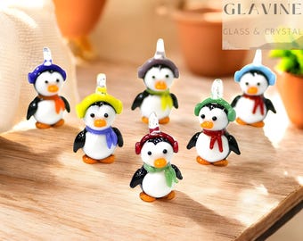 Murano Glass Penguin figurine made in Venice. See my lampwork