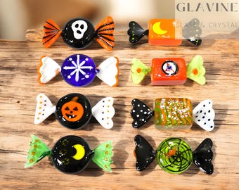 Adorno de dulces de Halloween de cristal: decoración colorida para pedir dulces