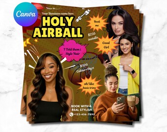 Booking Flyer, Hair Flyer, Wig Flyer, Book Now Flyer, Books Open Flyer, Calendar Flyer, Trending Beauty Flyer, Editable Booking Flyer