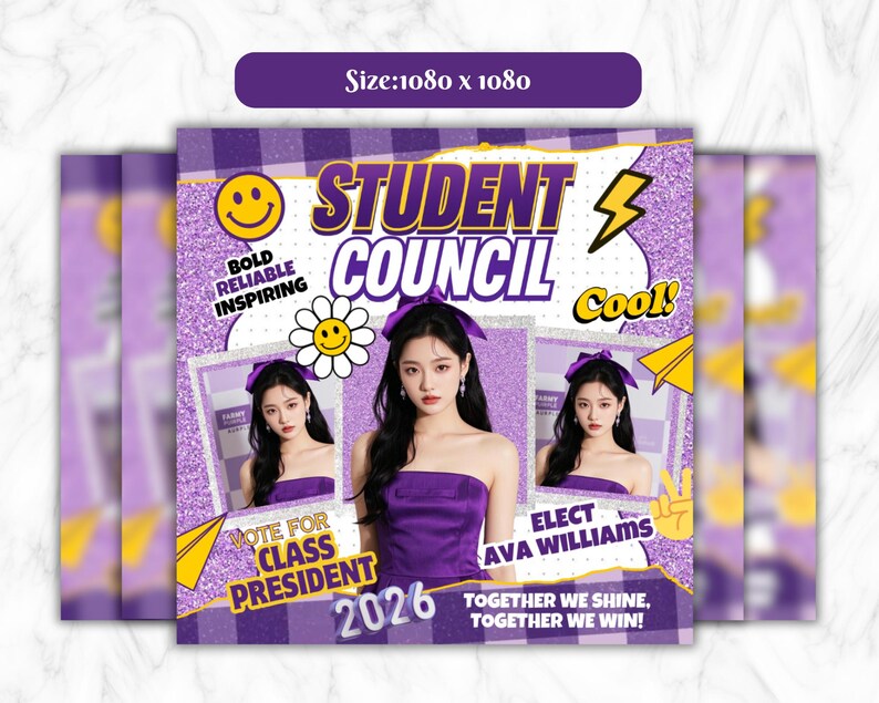 Student Council Campaign Flyer Template, School Election Flyer ...
