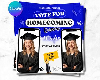 Homecoming Queen flyer , Homecoming Flyer , homecoming campaign flyer Vote Homecoming, HOCO Flyer, Vote for me Flyer, Black Homcoming Flyer