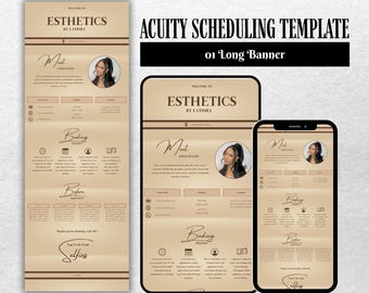 Esthetician Acuity Scheduling Template Esthetician Website Luxury Booking Site Esthetician Canva Templates Aesthetic Brown Website