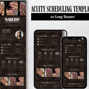 Nail Tech Acuity Scheduling Template Nail Website Nail Tech Acuity Booking Site Template Nails Acuity Salon Scheduling Page Cheetah Print