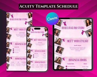 Hair Stylist Acuity Scheduling Template, Hair Stylist Branding,  Acuity Scheduling Template, Hair Stylist Website, Makeup Artist Acuity
