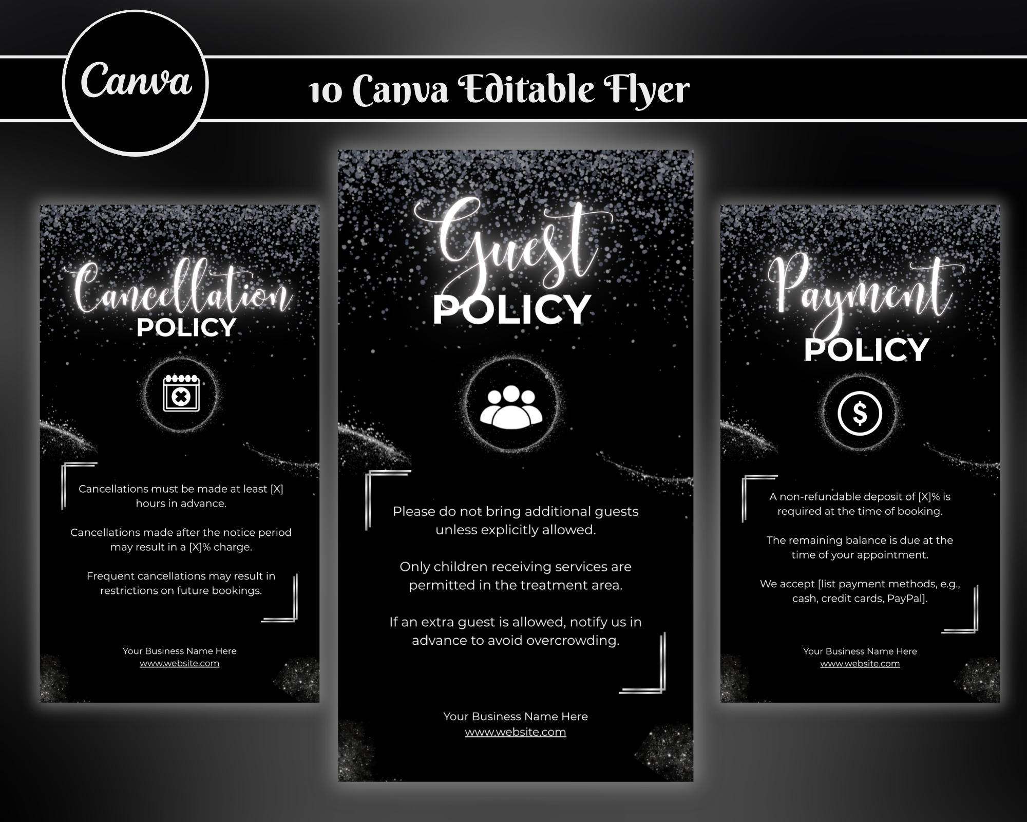 10+ Booking Policy Templates, Editable Booking Policies for Instagram ...