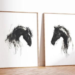 キャンバスに描かれた大きな馬の油絵：アレクサンダー・シェンデロフ