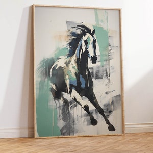 Horse Art Print | Thoroughbred Racehorse Painting | Equestrian Wall Decor | High-Quality Downloadable PRINTABLE Art Print for Download