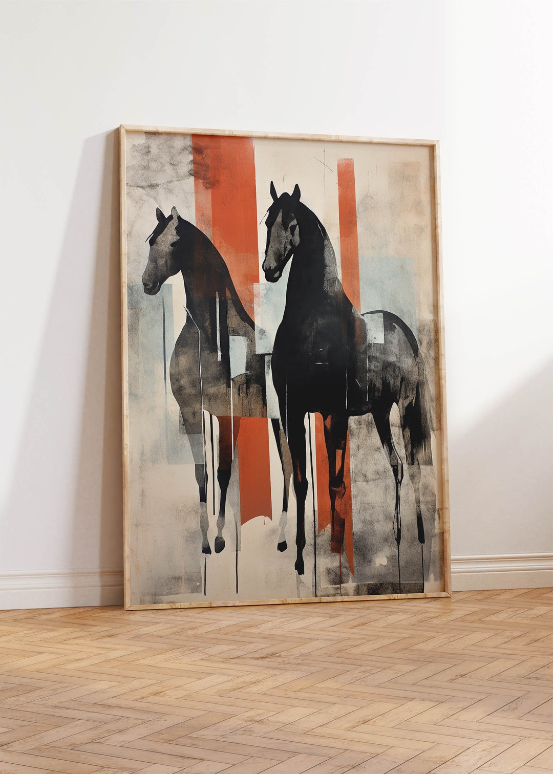Horse Print | Modern Art Horse Painting | Contemporary Equestrian Wall ...