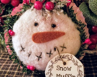 Farmhouse Ornies Bowl Fillers PrImITive Christmas Stars Snowman Gingerbread Tree 