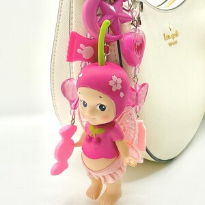 Handmade Cherry Blossom Sonny Angel Keychain: Cutesy Bag Accessory