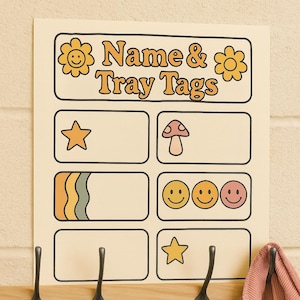 Editable Name & Tray Tag Templates | Printable Classroom Labels | Boho Teacher Organization | Student Name Tags | School Supply Labels